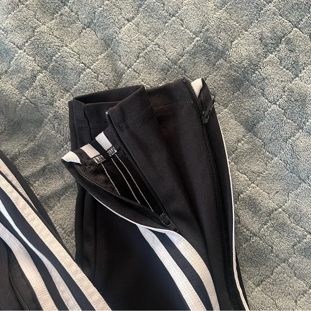 Adidas Mens Tiro Climacool Training‎ Pants Black White Striped Joggers Medium